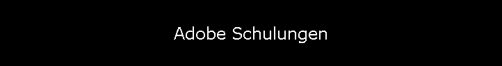 Adobe Schulungen